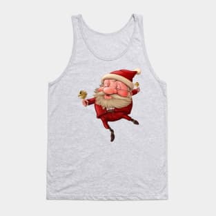 Santa Claus and the bell's dancing Tank Top